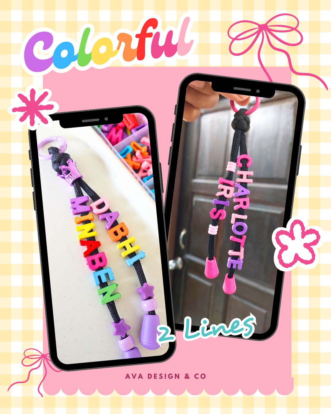 Personalized Mini Name Keychain – Colorful 🌈