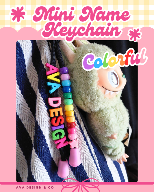Personalized Mini Name Keychain – Colorful 🌈