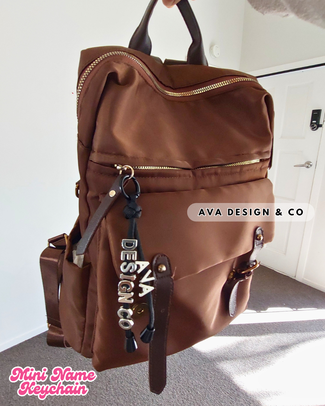 Personalized Mini Name Keychain – Silver 🩶
