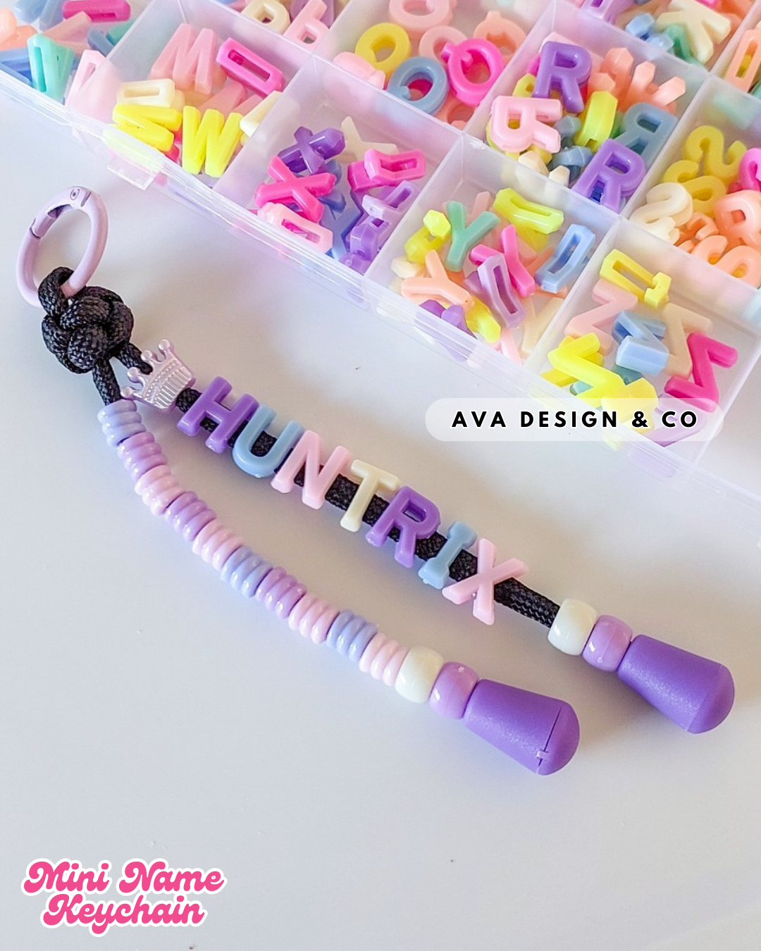 Personalized Mini Name Keychain – Pastel 🌸
