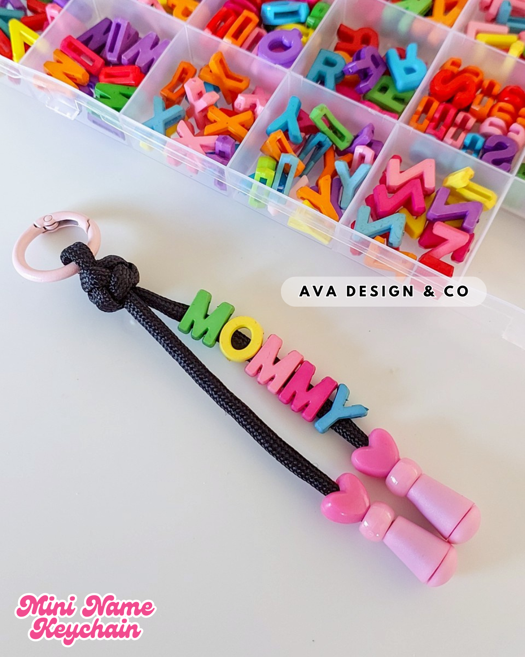 Personalized Mini Name Keychain – Colorful 🌈