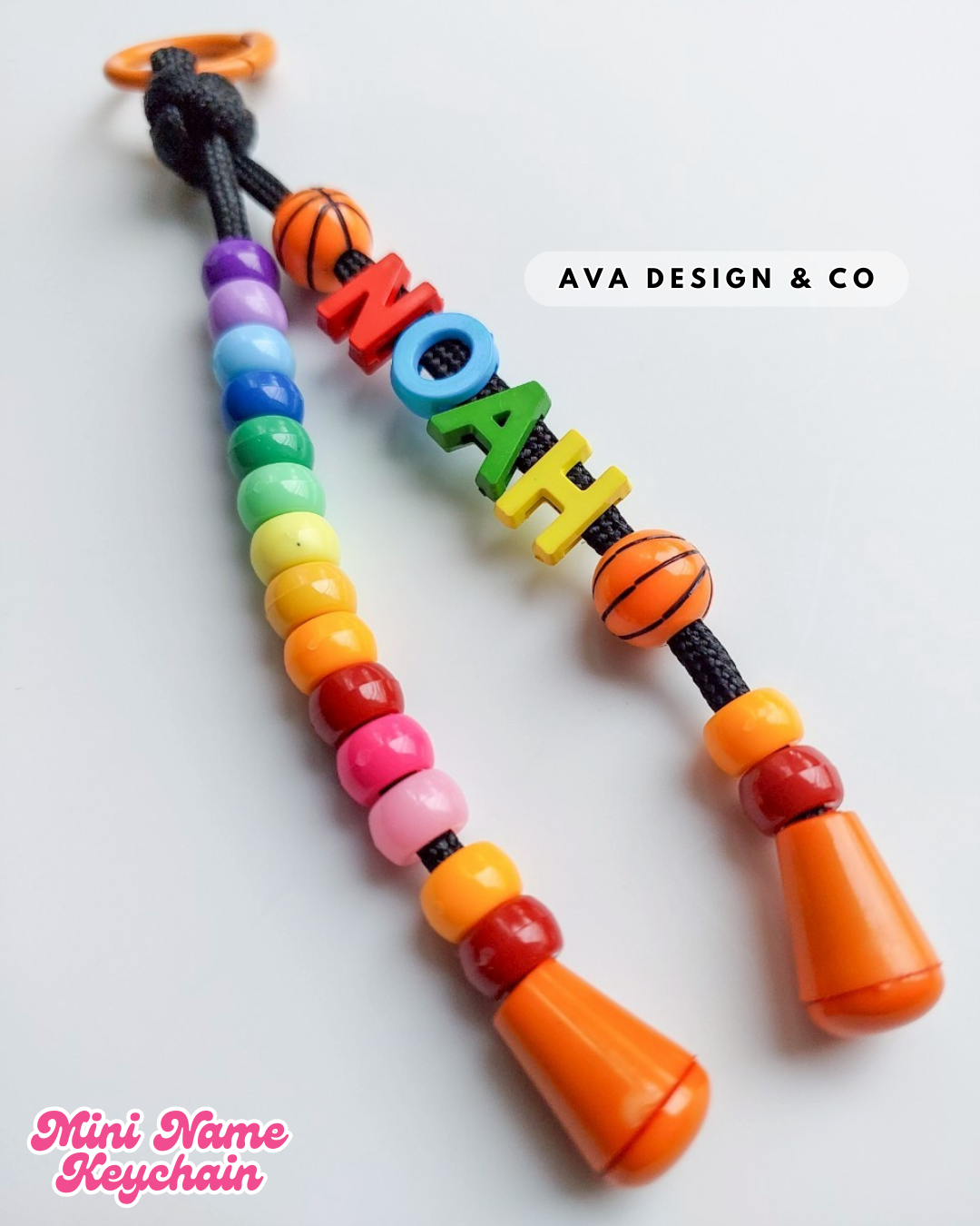 Personalized Mini Name Keychain – Colorful 🌈