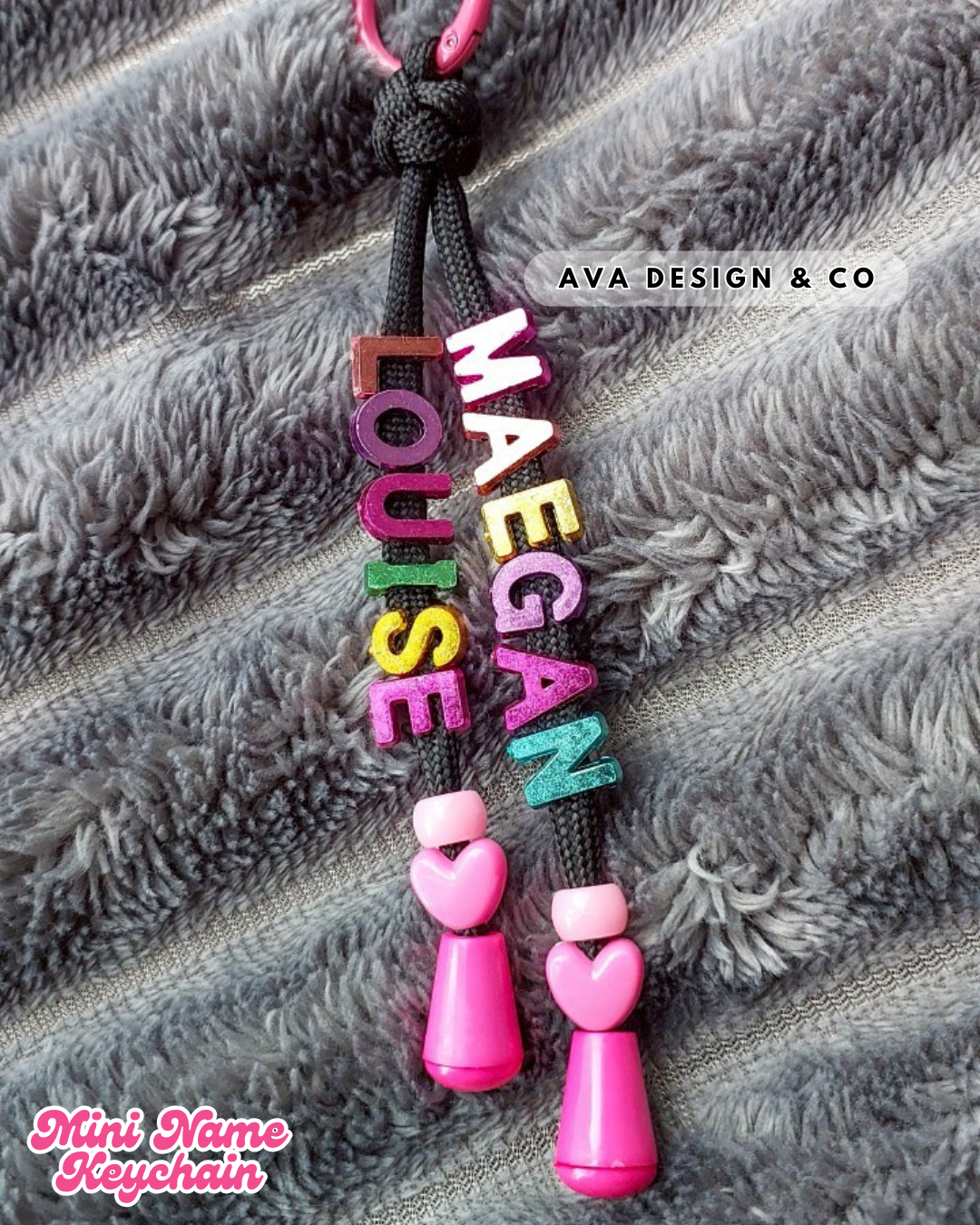 Personalized Mini Name Keychain – Metallic ✨