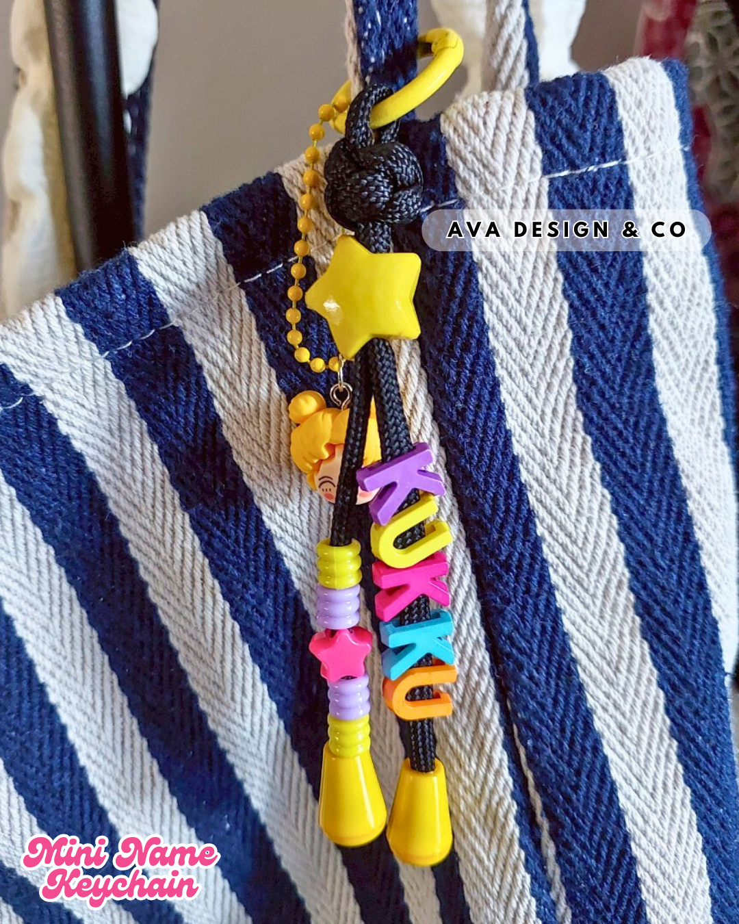 Personalized Mini Name Keychain – Colorful 🌈