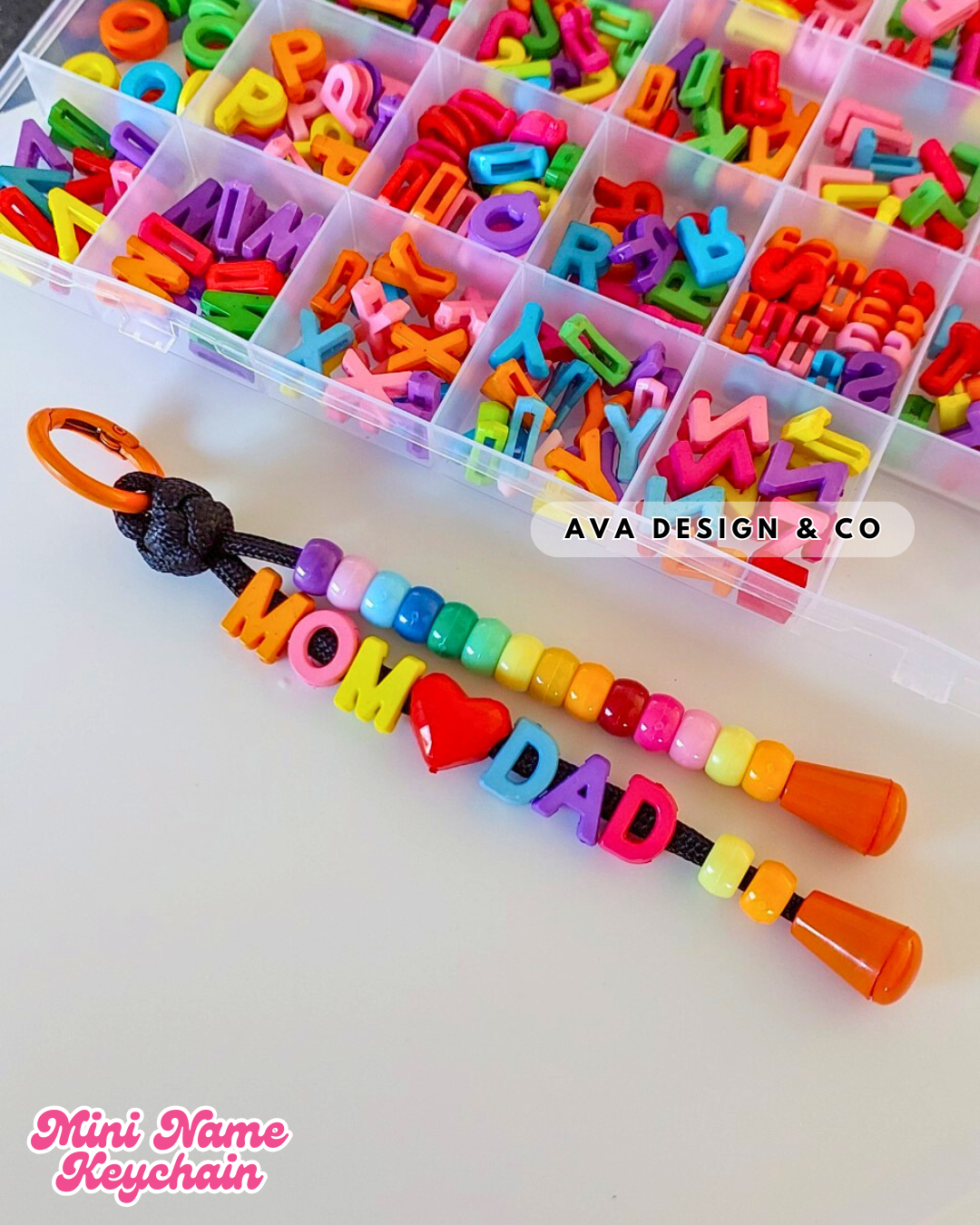 Personalized Mini Name Keychain – Colorful 🌈