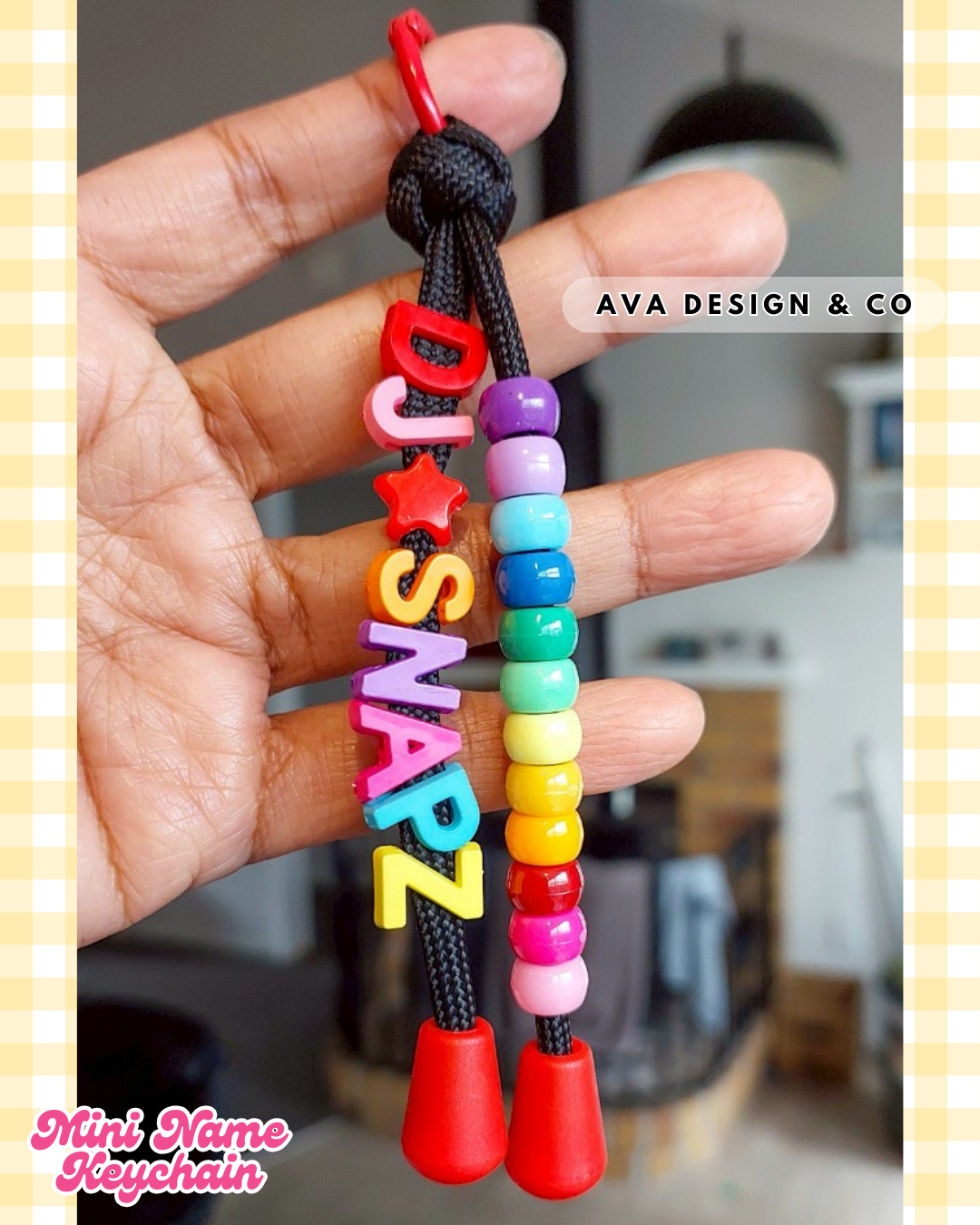 Personalized Mini Name Keychain – Colorful 🌈