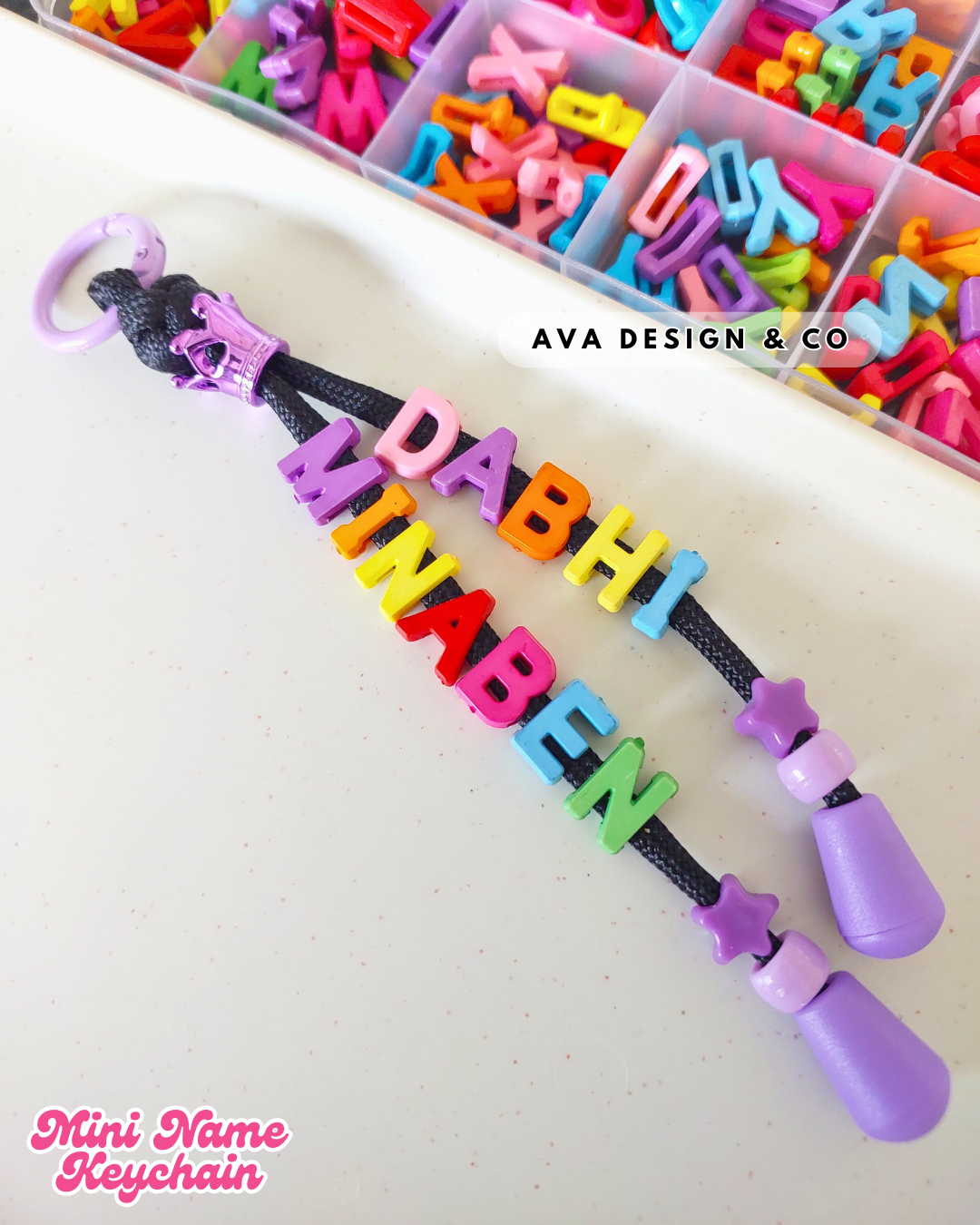 Personalized Mini Name Keychain – Colorful 🌈