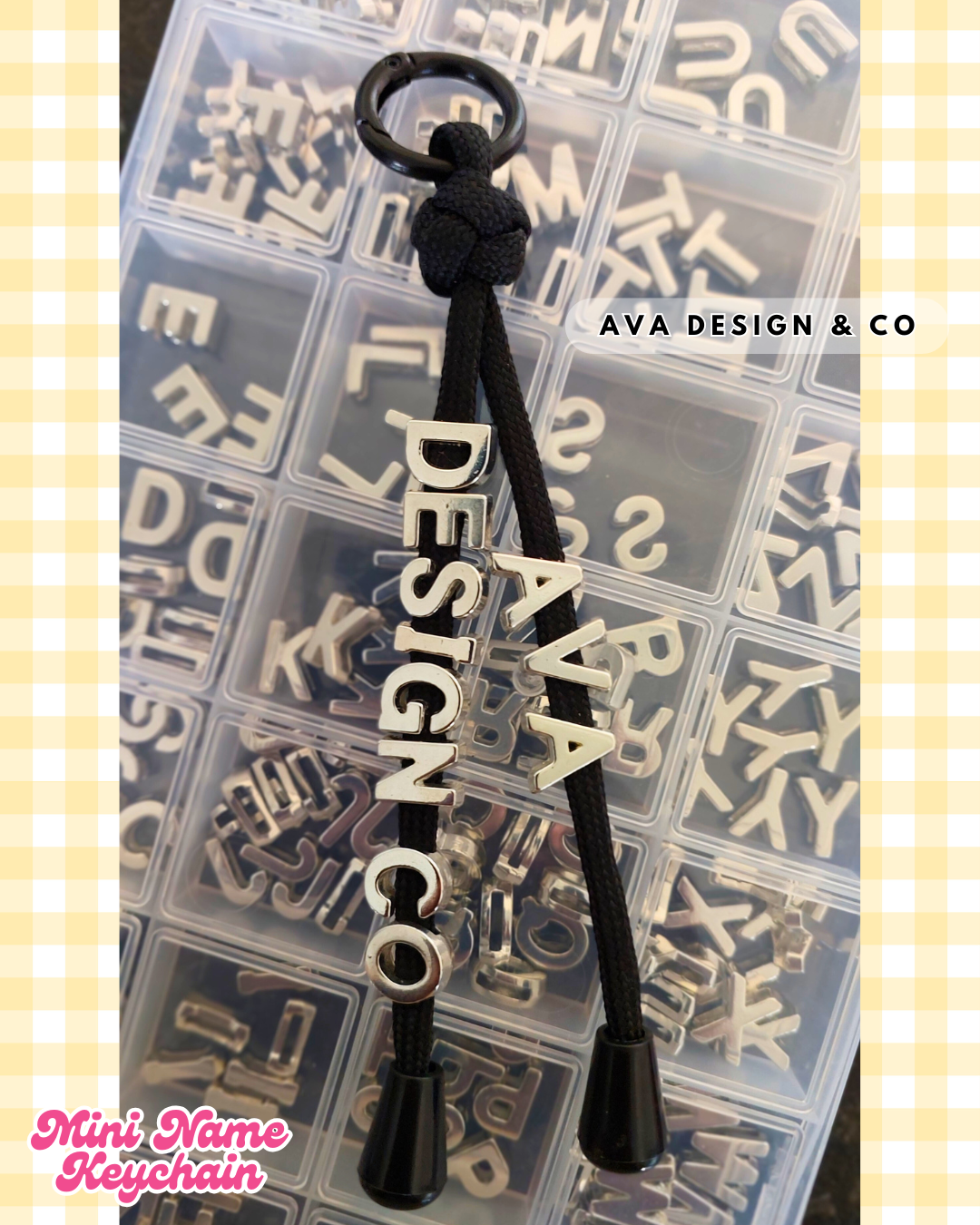 Personalized Mini Name Keychain – Silver 🩶