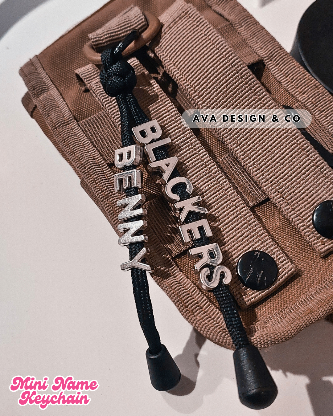 Personalized Mini Name Keychain – Silver 🩶